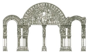 栄光のポルティコ。サンティアゴデコンポステーラ大聖堂、スペイン 作： Fernando Aznar Cenamor